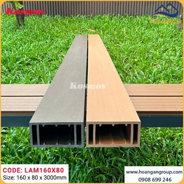 Thanh Lam Gỗ Nhựa Ngoài Trời Kosmos LAM160x80 Light Wood